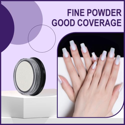 Artdone Chrome Nail Powder Dip Magic White Pearl Kit Gold Mirror Effect - color: 16 Colors Pearl And Chrome