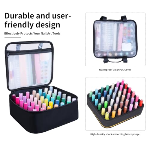Nail Polish Organizer Case Holds 42 Bottles(15ml-0.5 fl.oz) - color: Black-42 Bottles, size: Single Layer