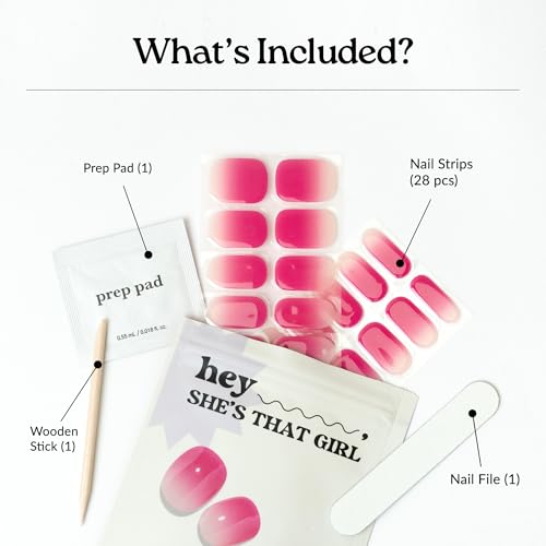 Heyhae Semi Cured Gel Nail Strips - Hey, She’s that girl - color: Hey, She’s that girl