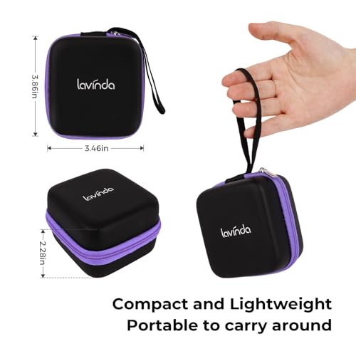 Lavinda Nail Drill Bit Holder & Organizer Case, Portable Box for Nail Tech - color: Black,Purple