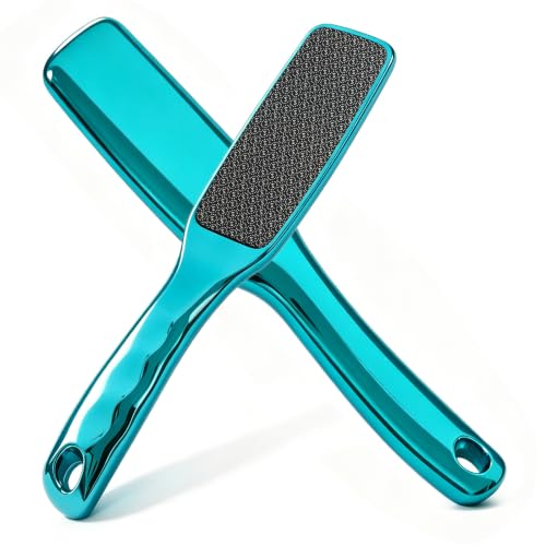 Glass Foot File,Nano Glass Foot Scraper with Ergonomic Handle,Blue - color: Blue
