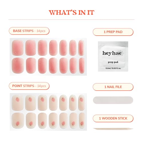 Heyhae Semi Cured Gel Nail Strips Assorted Bundle (3 Pack) - Sweet Pink - color: Sweet Pink