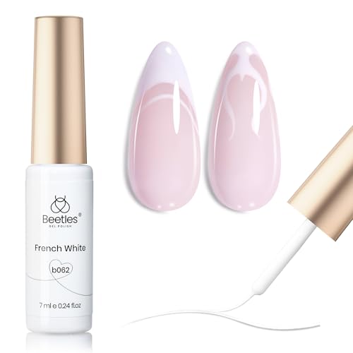 Beetles White Gel Liner Nail Polish 7ml French Tip Gel Polish White - color: C - White-1
