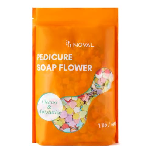 NOVAL Pedicure Soap Flowers 1.1 lb, Bulk Foot Spa Soak for Nail Salons