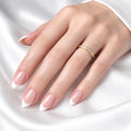 Press on Nails Short French Tip Almond Acrylic Press On Fake Nails 32pcs