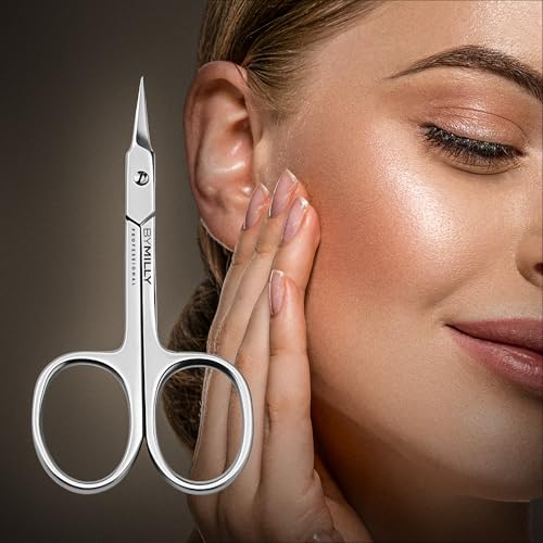 Cuticle Scissors, Curved Blades, High Carbon Stainless Steel, Hand Sharpened, Hand Polished (Arrow Head, Silver) - color: Silver