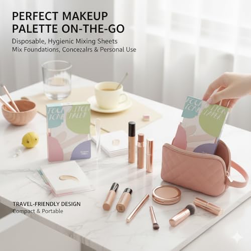 300 pcs Makeup Mixing Palette Paper, Disposable Foundation Mixing Paper