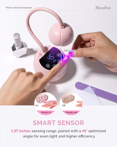 MelodySusie Gooseneck Cordless UV Nail Lamp P-ArtM2 Light for Nail Tips - color: Pink
