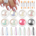 8 Jars Mermaid Pearl Chrome Powder for Nails - color: F-335 Set