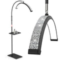 Mznoo Lash Light, 23IN Bling Diamond Half Moon Light with Tool Tray, Black - color: Black