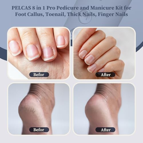 PELCAS Electric Nail Filer, Cordless Nail Drill with LED Light & 5 Speeds - color: Silver