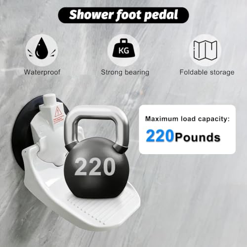 Shower Foot Rest with Wall Mounted Storage Holder for Shaving Leg & Cream