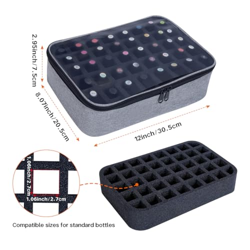 2 Pcs Small Clear Nail Polish Organizer Holds 80 Bottles Nail,Gray - color: Gray-2pcs