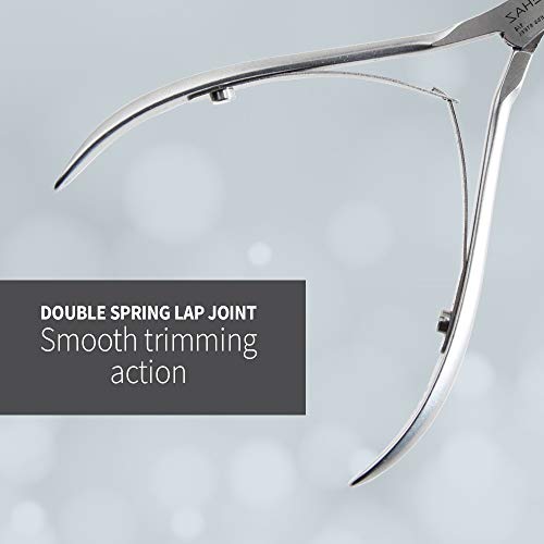 Mehaz Quick Trim Cuticle Nipper, 1/4" Jaw, Stainless Steel with Double Spring Lap Joint - size: 1/4 Jaw 4" Handle