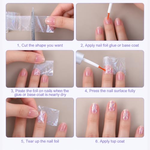 20 Rolls Nail Transfer Foil Sheets Transfer Foil for Nails Aurora