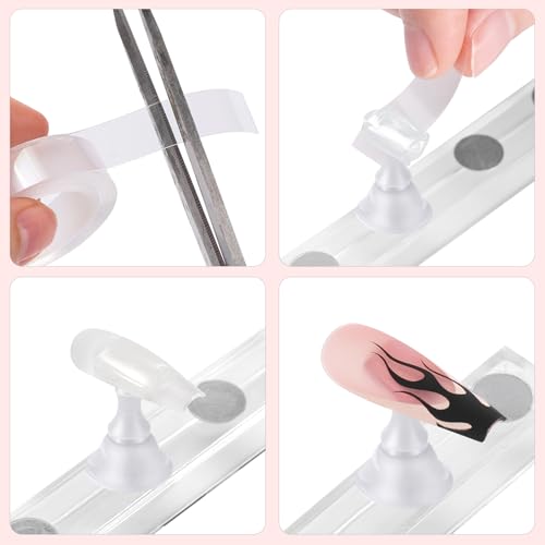 Nail Stand Magnetic Nail Holder for Painting Nails Nail Stands for Press-On - color: White