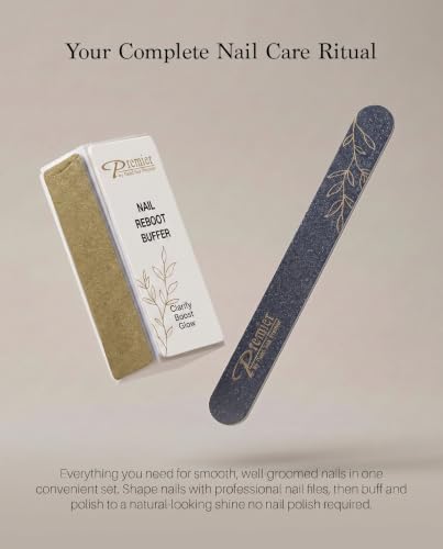 Premier Dead Sea Nail Files and Buffers Kit, 6 Double-Sided Files 120/180