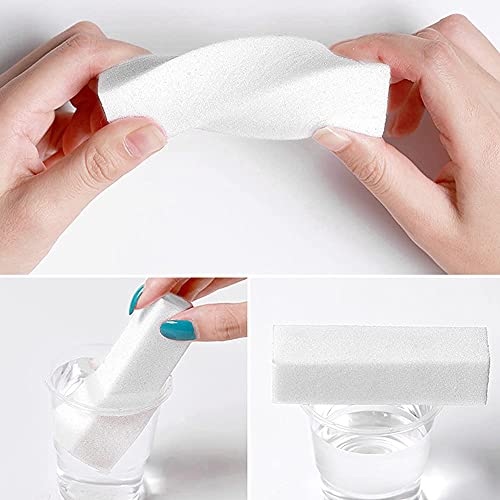 BlingKingdom 10 PCS White Nail Buffer Blocks, 4-Sided Nail Files