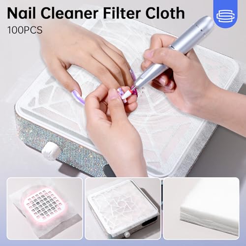 100PCS Nail Dust Collector Filter Paper PP Material - color: paper