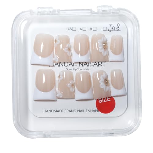 Handmade Duck French Press On Nails | Reusable & Salon Quality (O902, M) - color: O902, size: M