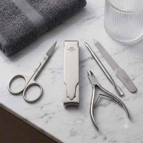 French Style Extra Flat Matte Finish Nail Clipper by F. Hammann, Germany