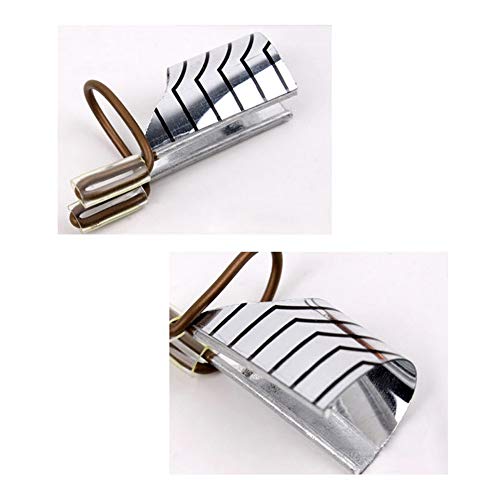 10Pcs Reusable Acrylic & UV Gel Nail Extension Tips & Forms Guide with Protector, French Nail Mold Tips & Storage Box for Manicure Nail Art DIY Tool, Silver