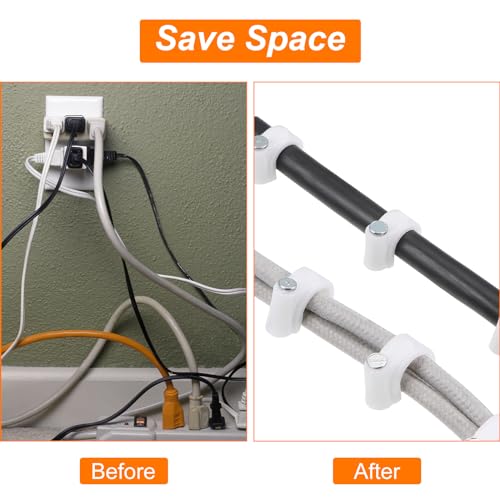 uxcell Cable Clips with Steel Nail, 100Pcs 10mm/0.39" Plastic Cable Wire Clips, Ethernet Cable Clips Nail in Cable Clips for Home Wires Cables Cords Management, Black - size: 10mm