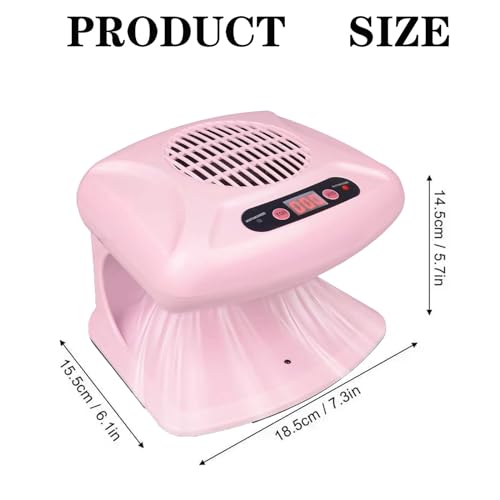 Nail Dryer for Regular Polish 300W 2 in 1 Nail Drying Fan with Auto Sensor Hot and Cold Air Professional Nail Dryer for Manicure Salon and Daily Home Use (Pink) - color: Pink