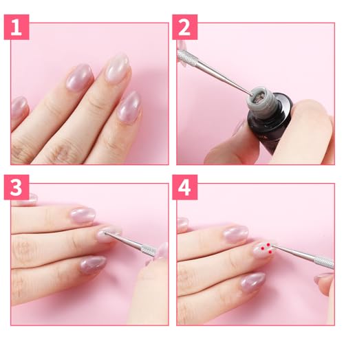 cobee 5 Pcs Nail Dotting Tool, Double-ended Nail Art Tools with Box