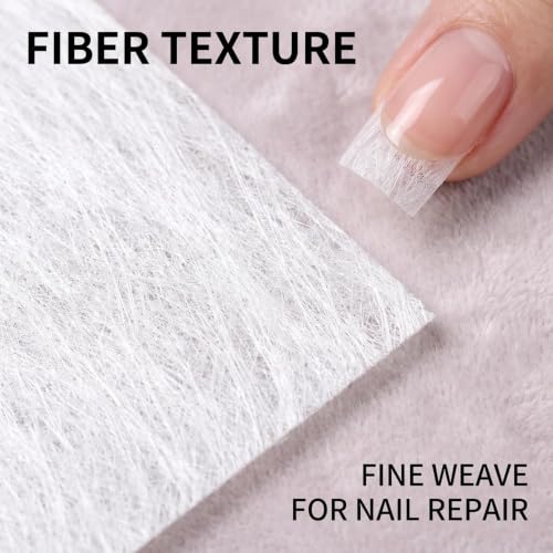 40Pcs Nails Kit Nail Extensions Kit Fiberglass Nail Art Builder Wrap Sticker Tips with Shape Clip Repair Broken Nails Nail Art Accessories Nail Repair kit (White)