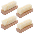 4 Pack Nail Brush for Cleaning Fingernail, Wooden Hand Nail Scrub Brush