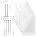 12 Pack Acrylic Cosmetic Palette with 12 Spatulas, Clear Makeup Mixing Tray for Foundation, Eye Shadow, Nail Art, Pigment Blending - style: Rectangle