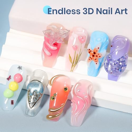 MIZHSE 100 g Solid Builder Gel for Nails, Clear 3D Sculpting Gel for Nails - color: 100g Clear