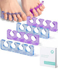 Dr. JK- Gel Toe Separators for Pedicure, 2 Pairs Blue & Purple - color: Blue & Purple