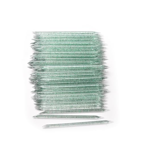 100Pcs Disposable Nail Sticks Double-End Nail Cuticle Pusher Remover Nail Care Stick Cleaning Stick for Fingernail Manicure Pedicure Tool (Green) - color: Green