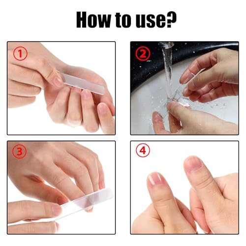 8 Pcs Pointed Glass Nano Nail File Set with Case - size: Style-3