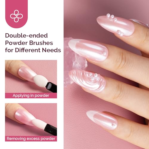 MelodySusie White Chrome Nail Powder for Gel Nails - color: White