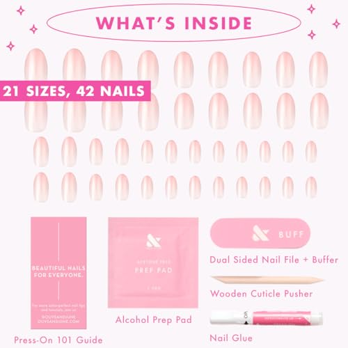 Olive & June Instant Mani Press-On Nails, Rose Gradient Shimmer - color: Rose Gradient Shimmer