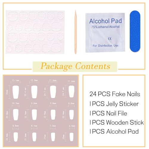 Short Press On Coffin False Nails with Glitter Sequins Designs Purple Gradient Glue On Nails - 24Pcs - color: Glitter Sequins Designs & Purple Gradient