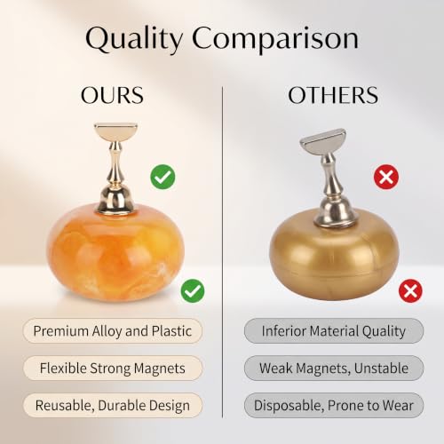 Dioche Magnetic Nail Art Display Stand with Golden Base
