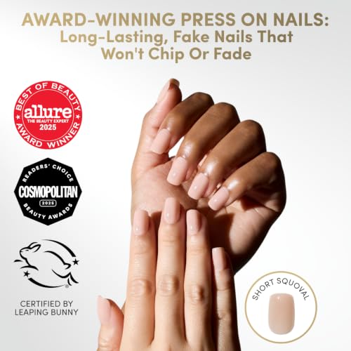 Glamnetic Press On Nails - Short Squoval, Glossy Fake Nails 30 Pc Full Kit - color: 1 - FOR THE “IT” GIRLS