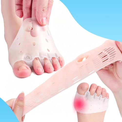 VEADONS 4 PCS Toe Separators, Silicone Toe Separators for Women & Men, Toe Spacers, Bunion Corrector, Hammer Toe Straighteners & Plantar Fasciitis, Comfortable & Breathable
