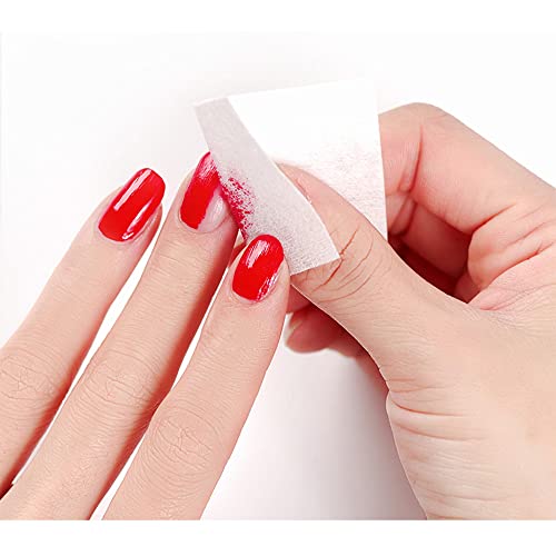 Gel Nail Polish Remover Cotton Pads, Lint Free Nail Wipes, (1000, White) - color: White