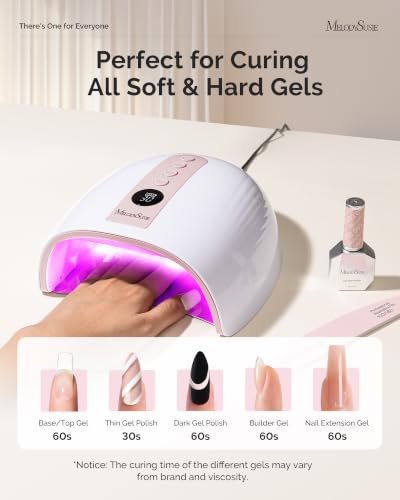 MelodySusie P‑Plus30B UV Nail Lamp for Gels with 3 Timer Smart Sensor - color: B--pink