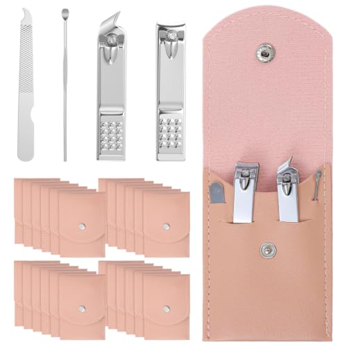 24 Pcs Manicure Set Bulk, Nail Clippers Set Bulk with Stainless Steel Tools