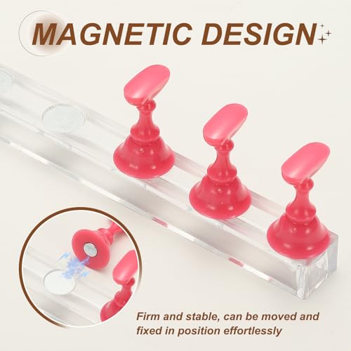 uxcell 2 Pcs Acrylic Nail Stand for Press on Nail Holder Black - color: Black