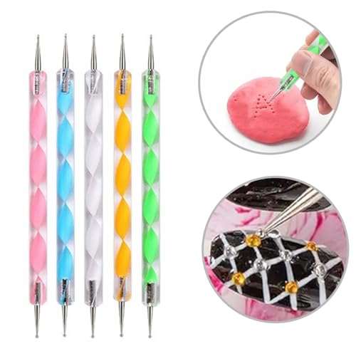 38PCS Mandala Dotting Tools & Art Brush Kit, Dot Painting Set with Nail Brushes, Dotting Pens, Acrylic Rods, Paint Palette for Rock Painting, Nail Art, Pottery Clay, DIY Crafts for Beginners - color: 38Pcs