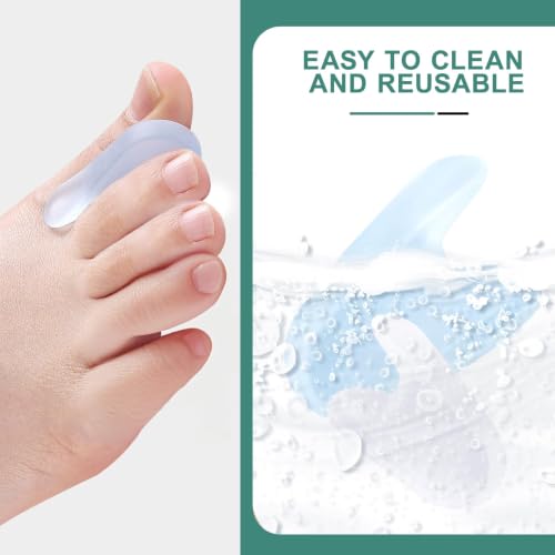 10-Pack Gel Toe Separators for Straightening Overlapping Toes, Men & Women