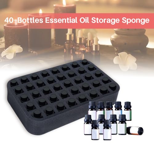 Essential oils Organizer Holder Foam Pad with Slots - color: Black 40