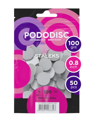 STALEKS PRO PODODISC Soft Adhesive Foot File Refills, 0.8 Inch, 100 Grit - color: 100 Grit
